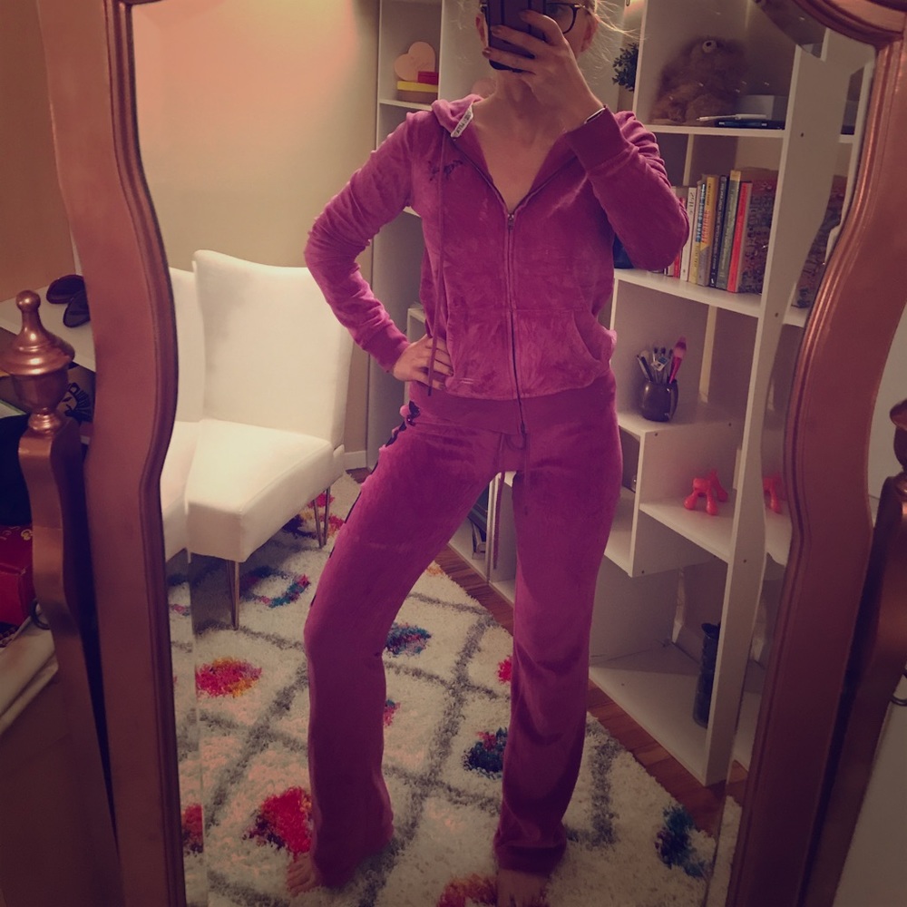 Pink 🎀 Velvet Sweat Set